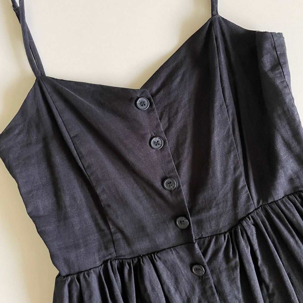H&M Button-Front Maxi Black Dress